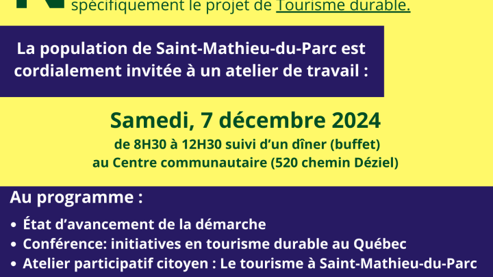 INVITATION | TOURISME DURABLE