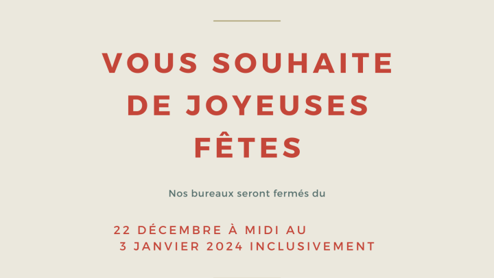 FERMETURE BUREAU MUNICIPAL | TEMPS DES FÊTES