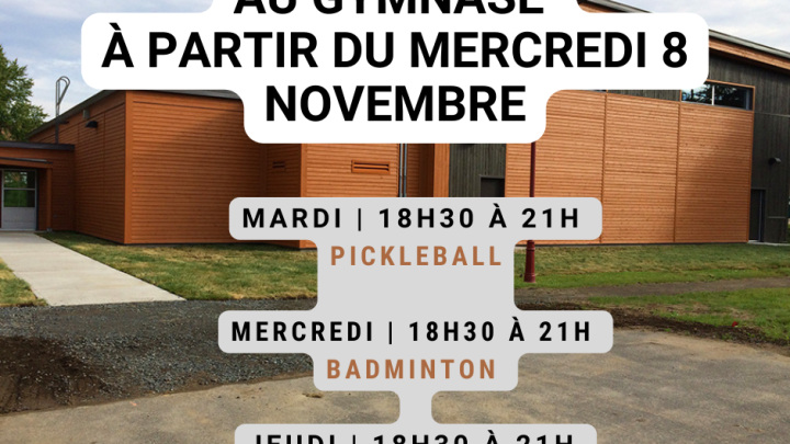ACTIVITÉS AU GYMNASE | BADMINTON