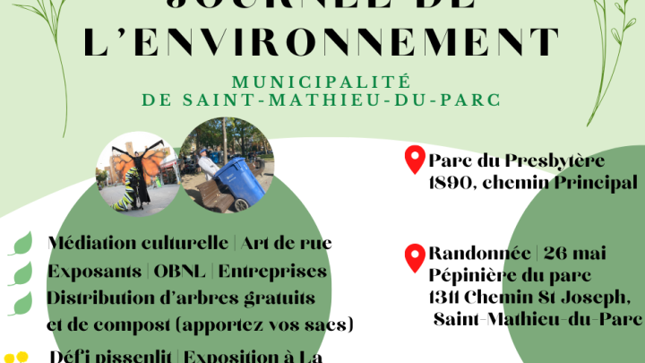 INVITATION À La JOURNÉE DE L'ENVIRONNEMENT