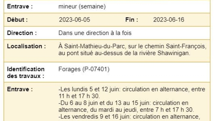 INFO | TRAVAUX ROUTIERS