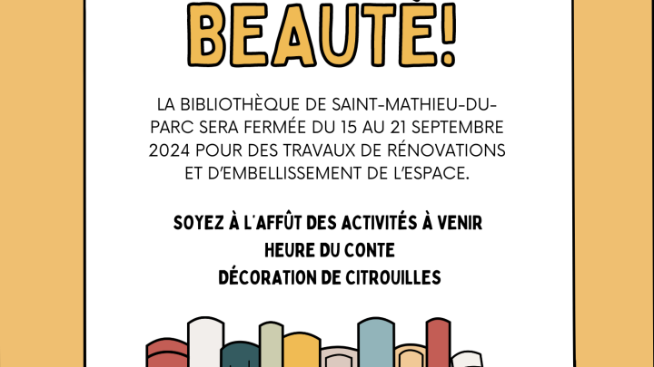 PROLONGEMENT DES TRAVAUX | BIBLIOTHÈQUE