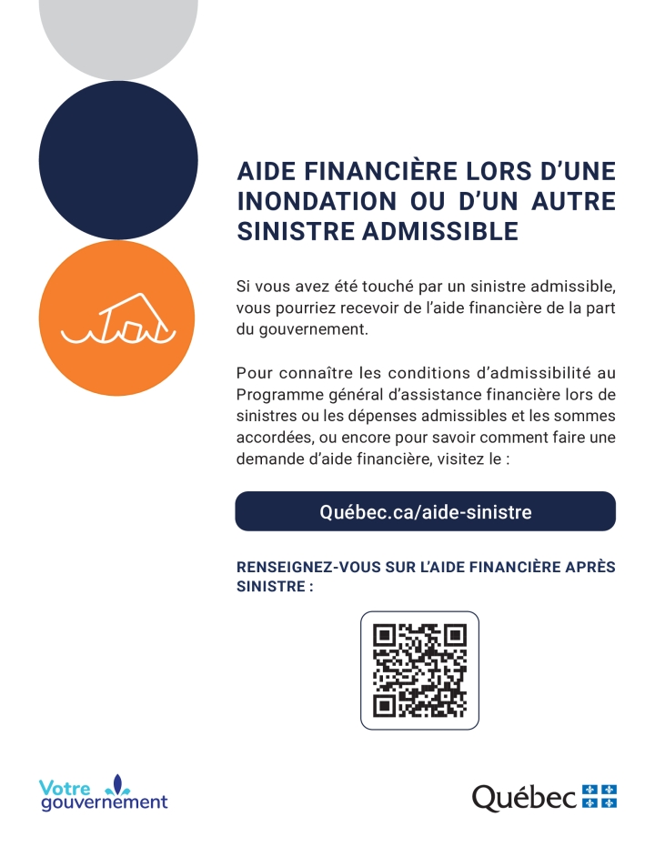 Pluies diluviennes | DEMANDE D'AIDE FINANCIÈRE APRÈS SINISTRE