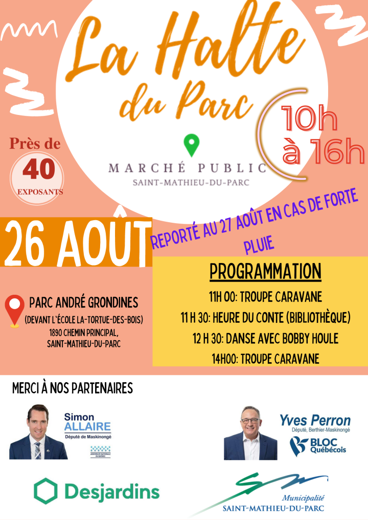 LA HALTE DU PARC - SAMEDI 26 AOÛT