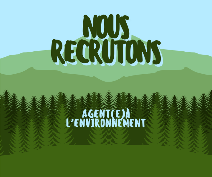 OFFRE D'EMPLOI | AGENT À L'ENVIRONNEMENT