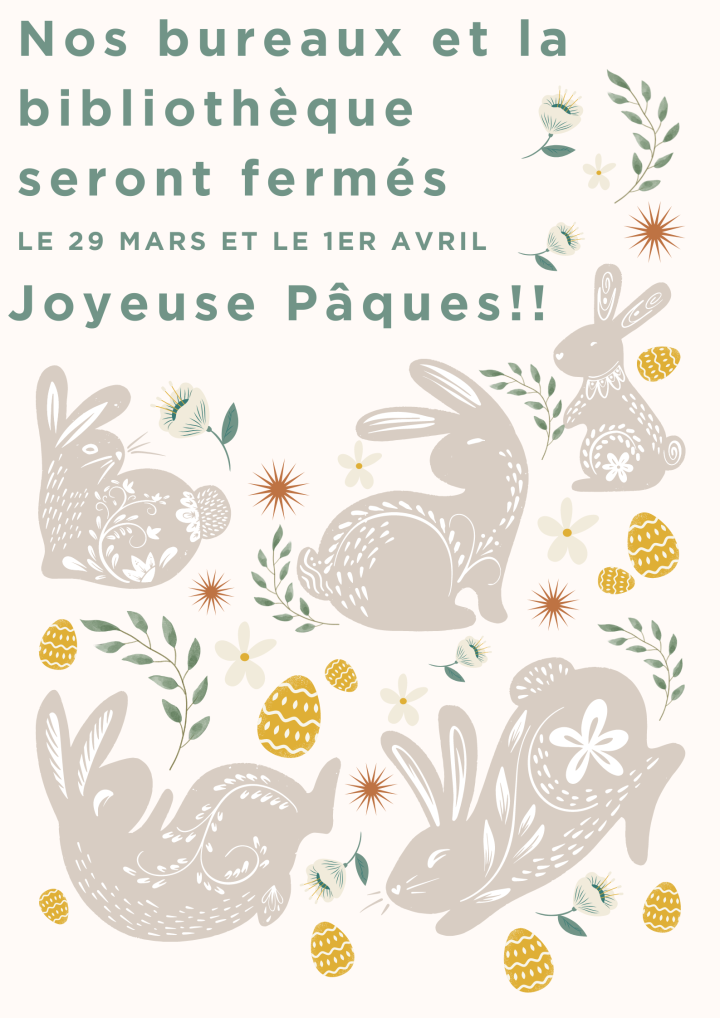 FERMETURE DES BUREAUX MUNICIPAUX | PÂQUES