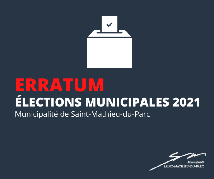 ERRATUM - ÉLECTION