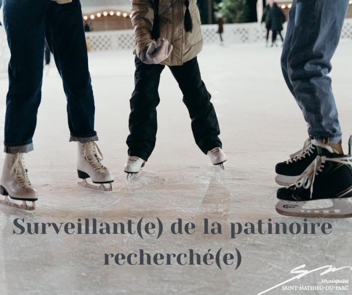 OFFRE D'EMPLOI | SURVEILLANT DE LA PATINOIRE