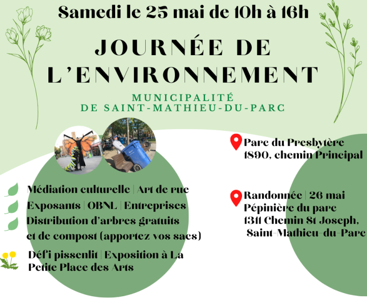 INVITATION À La JOURNÉE DE L'ENVIRONNEMENT