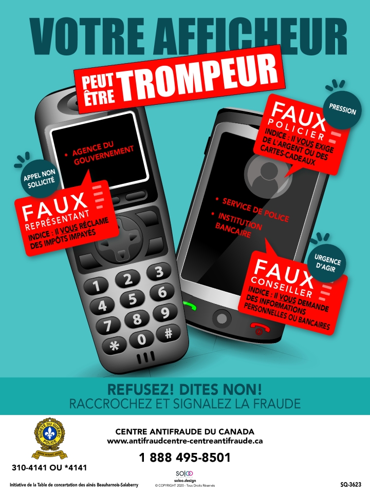 FRAUDES TÉLÉPHONIQUES ENVERS LES AÎNÉES